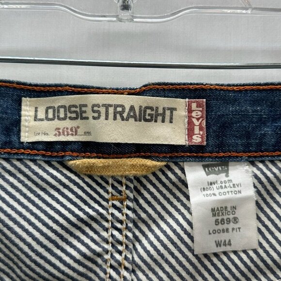 Levi's Shorts Womens Sz 44 569 Loose Straight Boyfriend 4" Jean Denim Blue - Picture 5 of 7